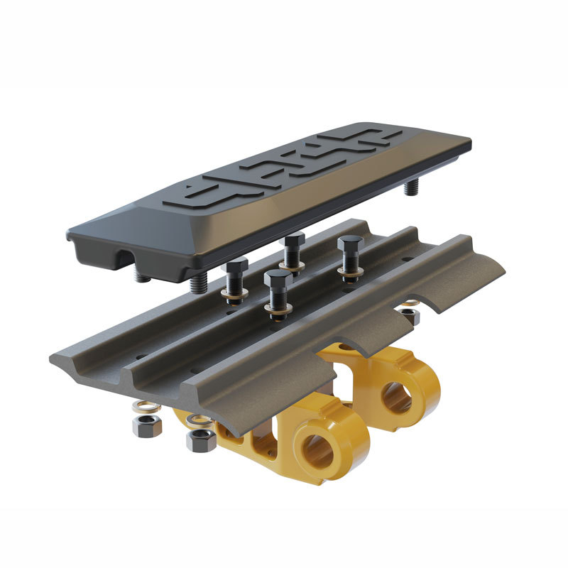 Rubber track plate wear and durable