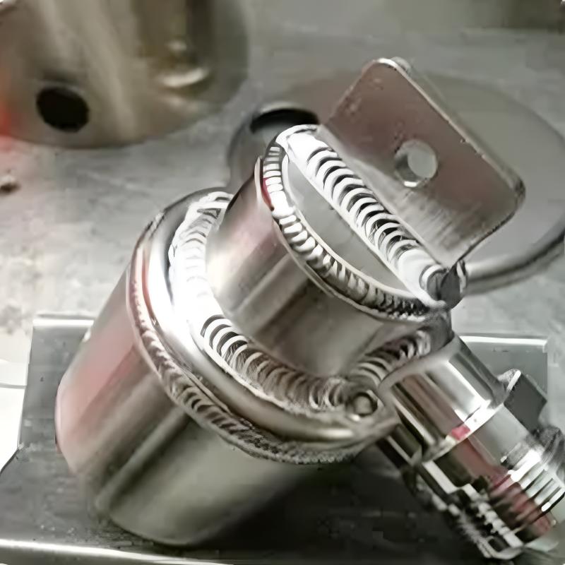 CNC milled custom aluminum manifold with anodized