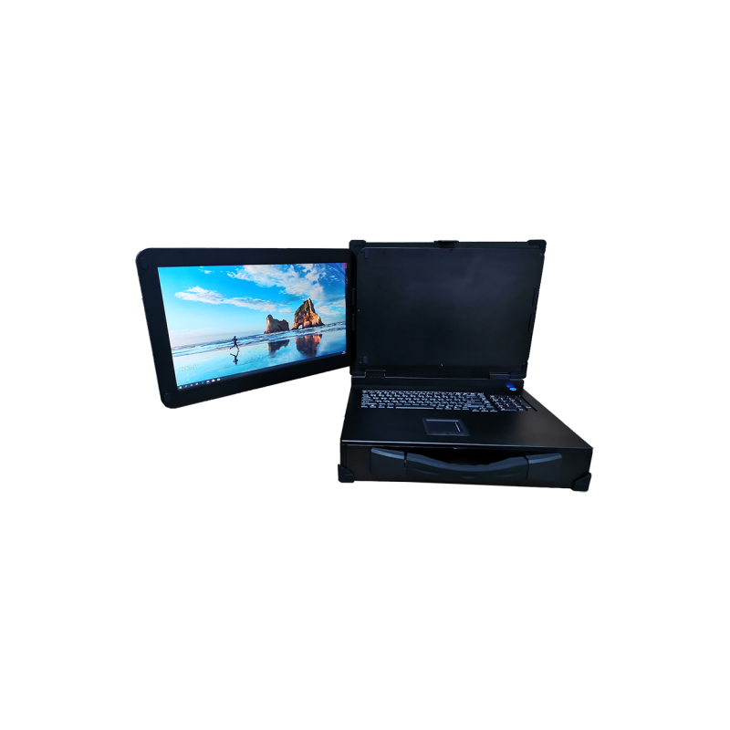 Visual command foldable portable three screen command box