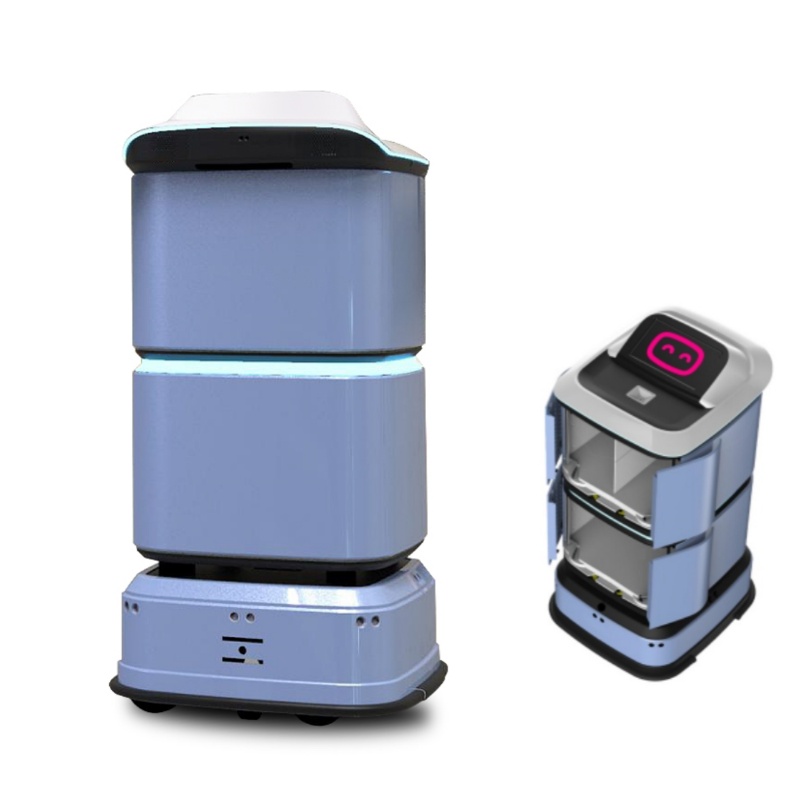 T7 building, smart hotel four-grid delivery robot