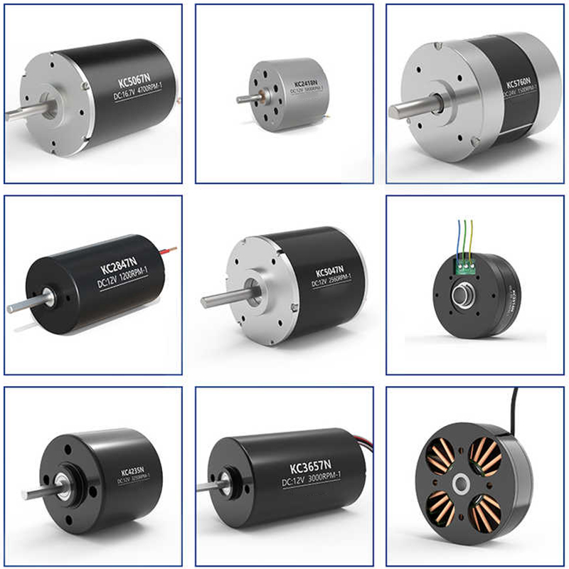 Rotor DC high-speed brushless motors with diameters ranging 