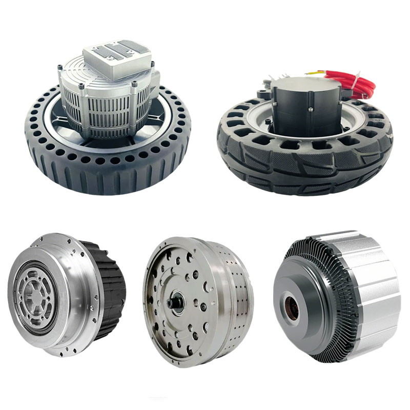 Direct drive electric vehicle hub motor axial field motor
