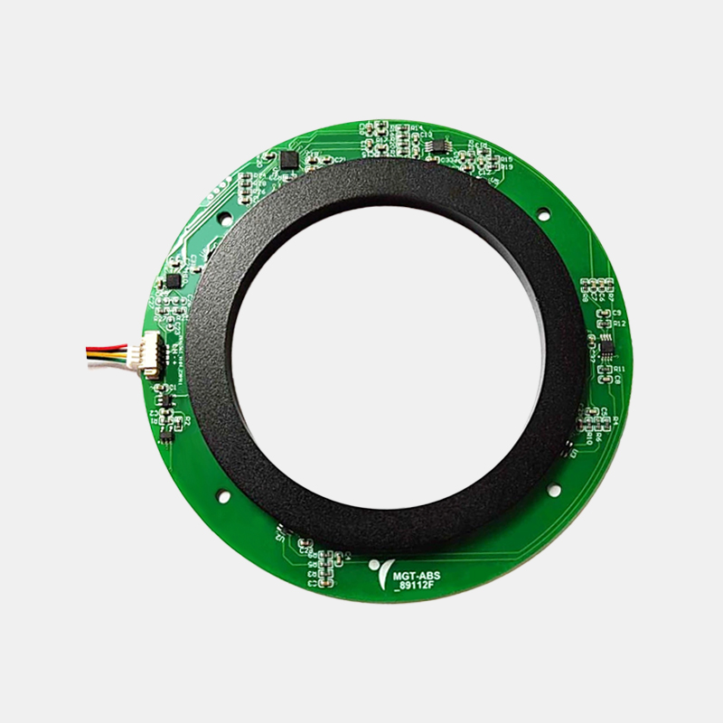 Large-aperture magnetic ring single-turn absolute encoder