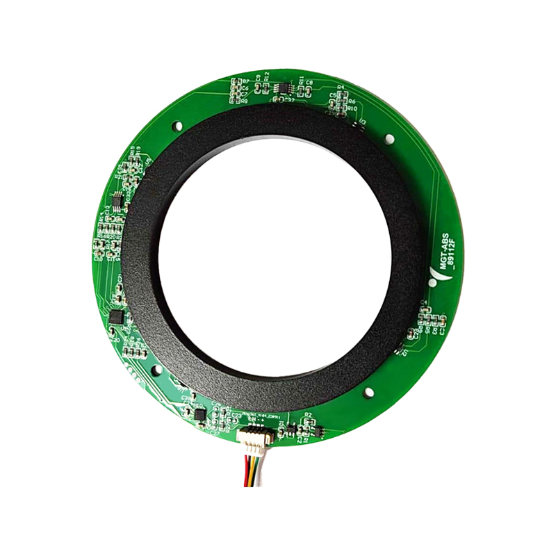 Large-aperture magnetic ring single-turn absolute encoder