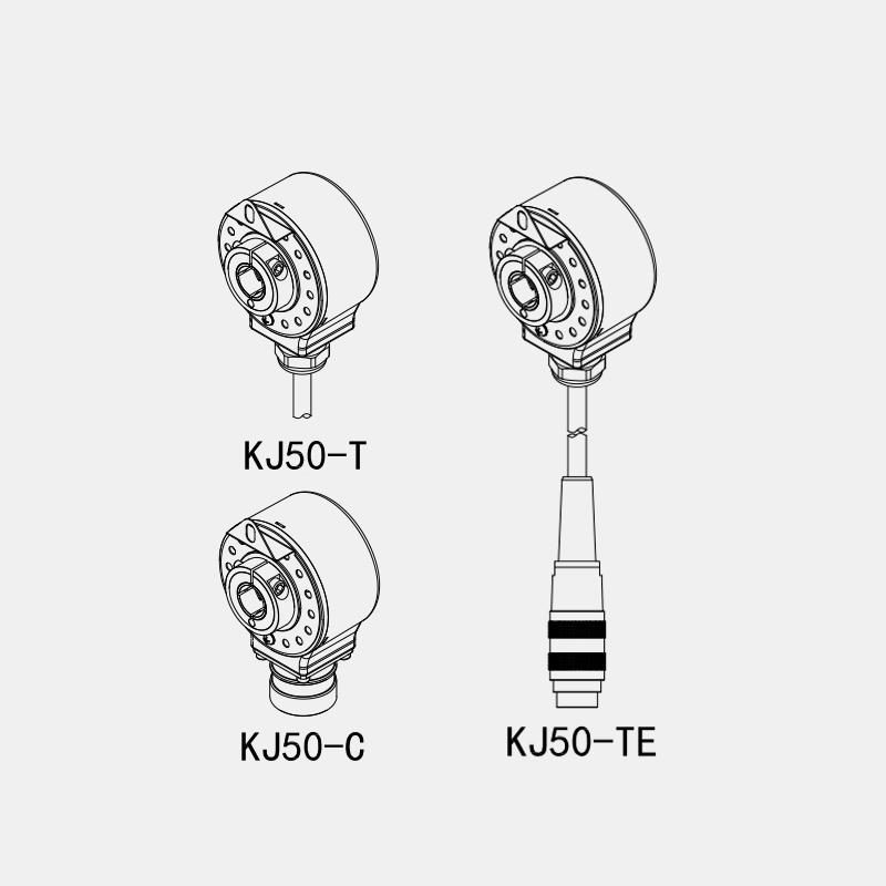 KJ50 single-turn Gray code absolute encoder 5-12-bit parallel hollow encoder hollow shaft design