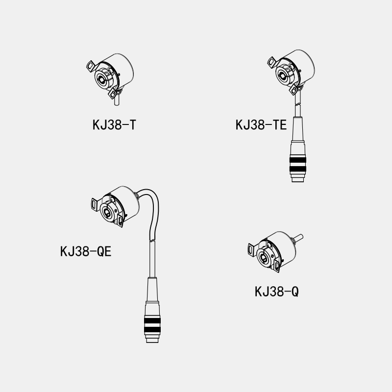 KJ38 single-turn hollow shaft Gray code absolute value NPN PNP encoder 5bit to 11 bit