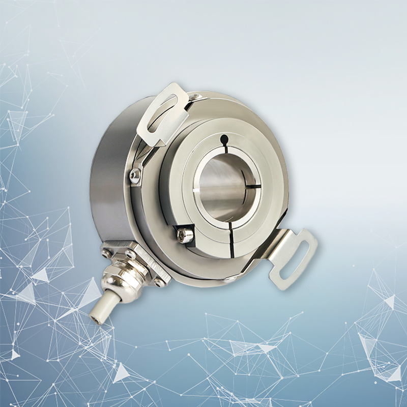 KJ58 single-turn parallel Gray code absolute hollow shaft encoder NPN PNP circuit 14-25 mm through shaft