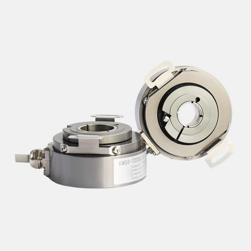 KJ58 single-turn parallel Gray code absolute hollow shaft encoder NPN PNP circuit 14-25 mm through shaft
