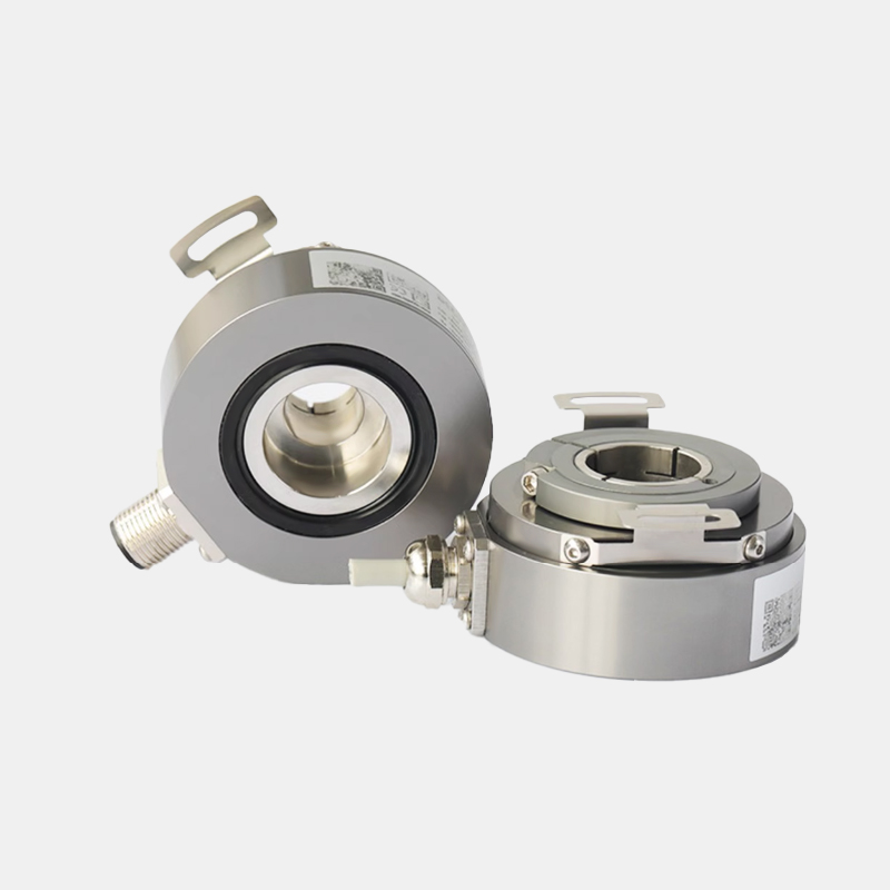 KJ58 single-turn parallel Gray code absolute hollow shaft encoder NPN PNP circuit 14-25 mm through shaft
