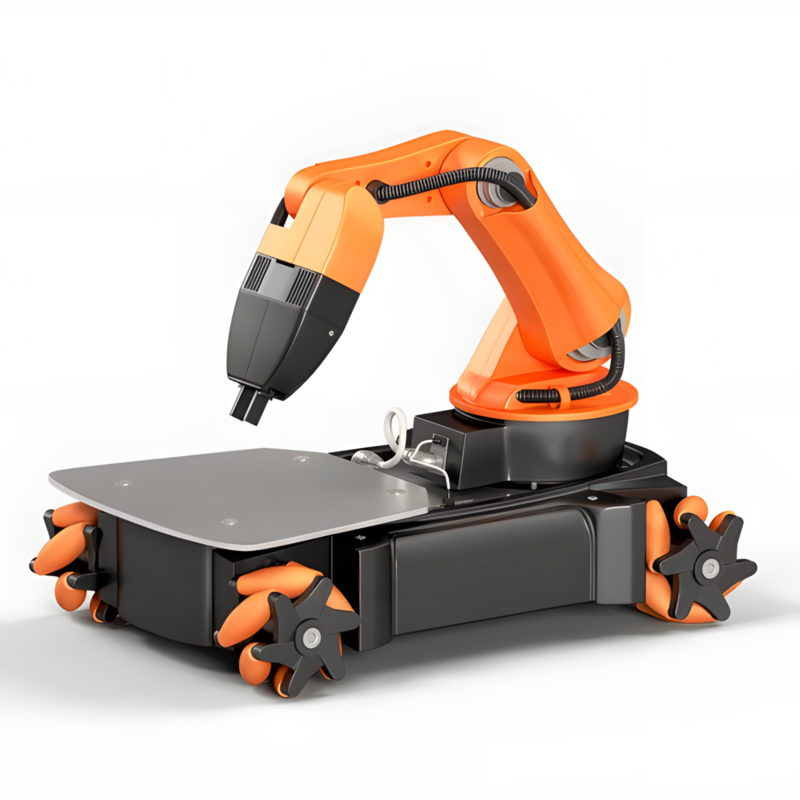 Warehouse Automation AGV with Integrated Robotic Picking Arm