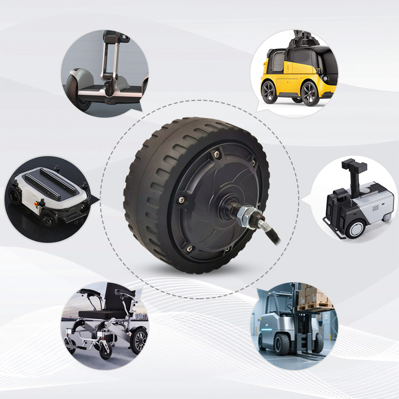 Built-in encoder hub motor, unmanned vehicle motor, AGV hub motor, precise positioning servo motor 5.5 "-10"