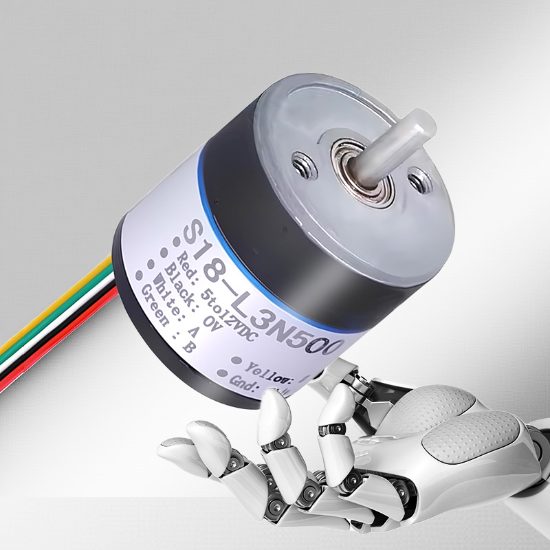 S18 incremental photoelectric encoder solid shaft micro-high resolution industrial automation equipment dedicated