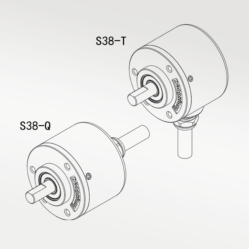 S38 incremental photoelectric encoder 38mm small solid shaft 6000rpm high speed control motor automation dedicated