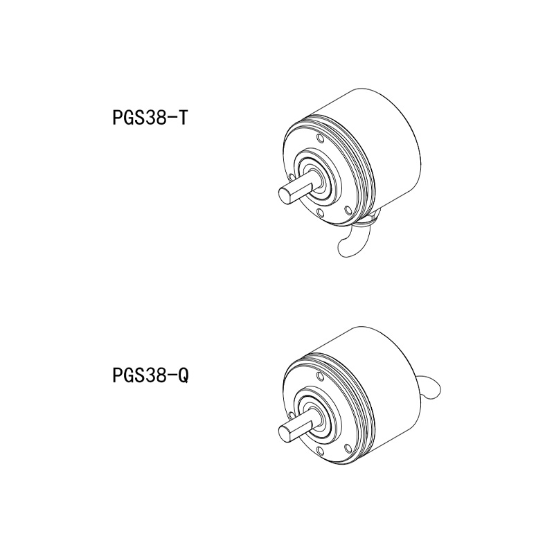 PGS38 incremental photoelectric encoder 38mm all stainless steel solid shaft 32768PPR ultra-high resolution