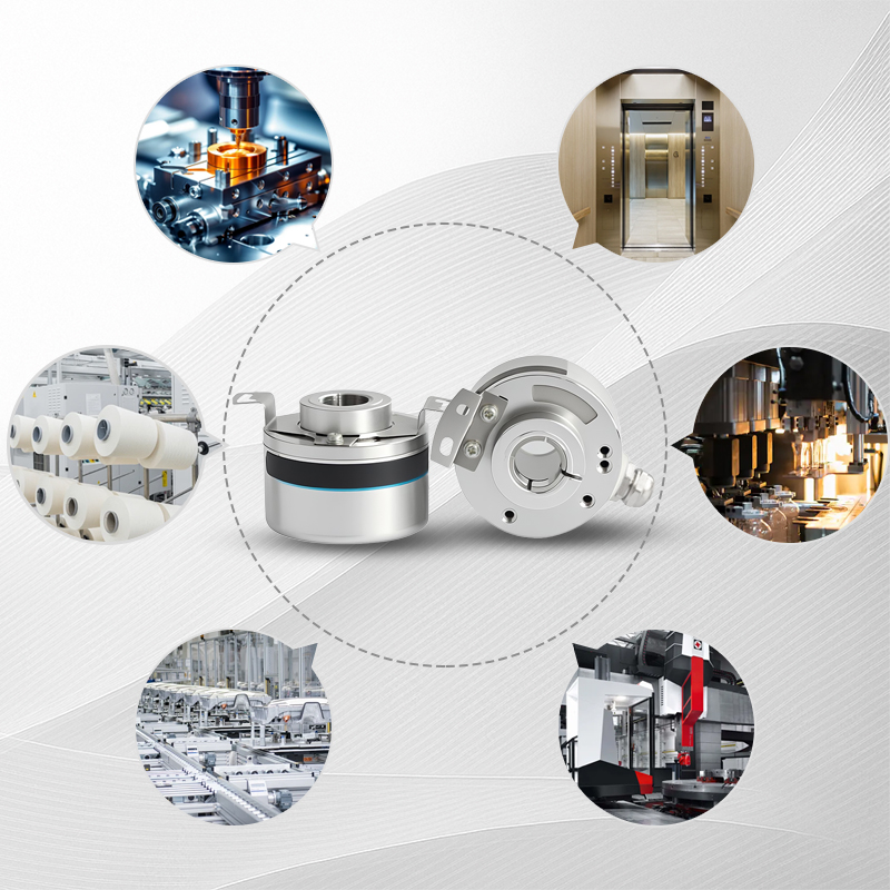 K50 incremental photoelectric encoder 50mm hollow shaft (blind hole/through hole) 48000PPR ultra-high resolution 
