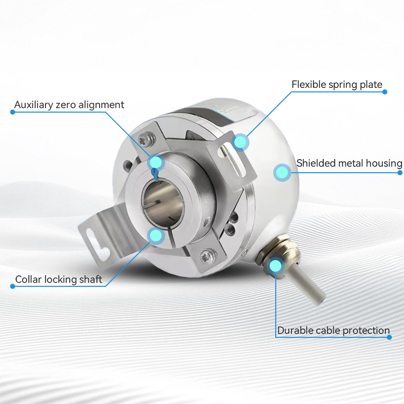 K50 incremental photoelectric encoder 50mm hollow shaft (blind hole/through hole) 48000PPR ultra-high resolution 