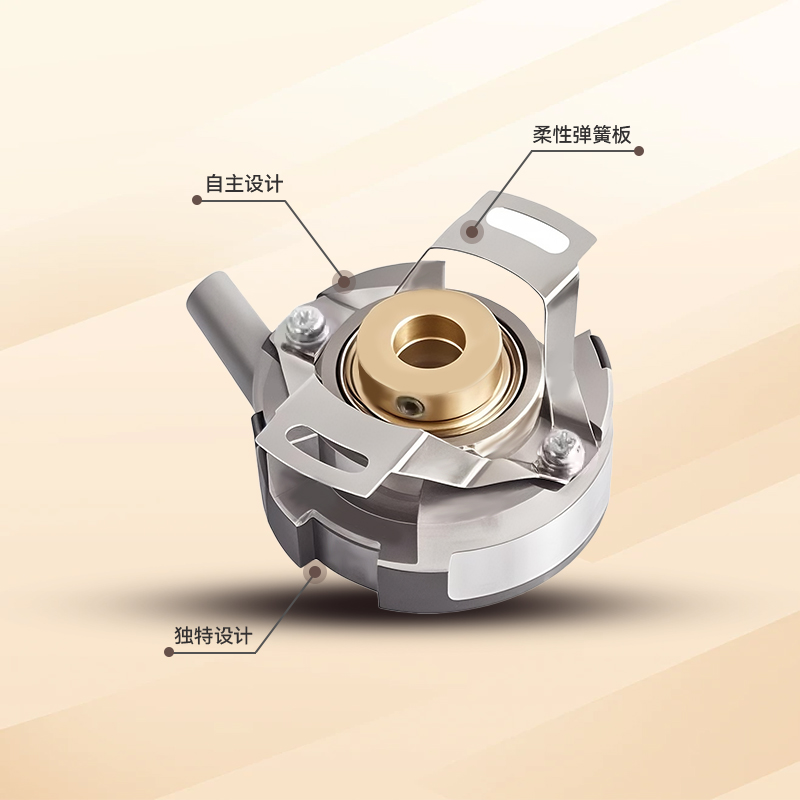 KN40增量光电编码器40mm超薄空心轴40000PPR高分辨率伺服电机专用
