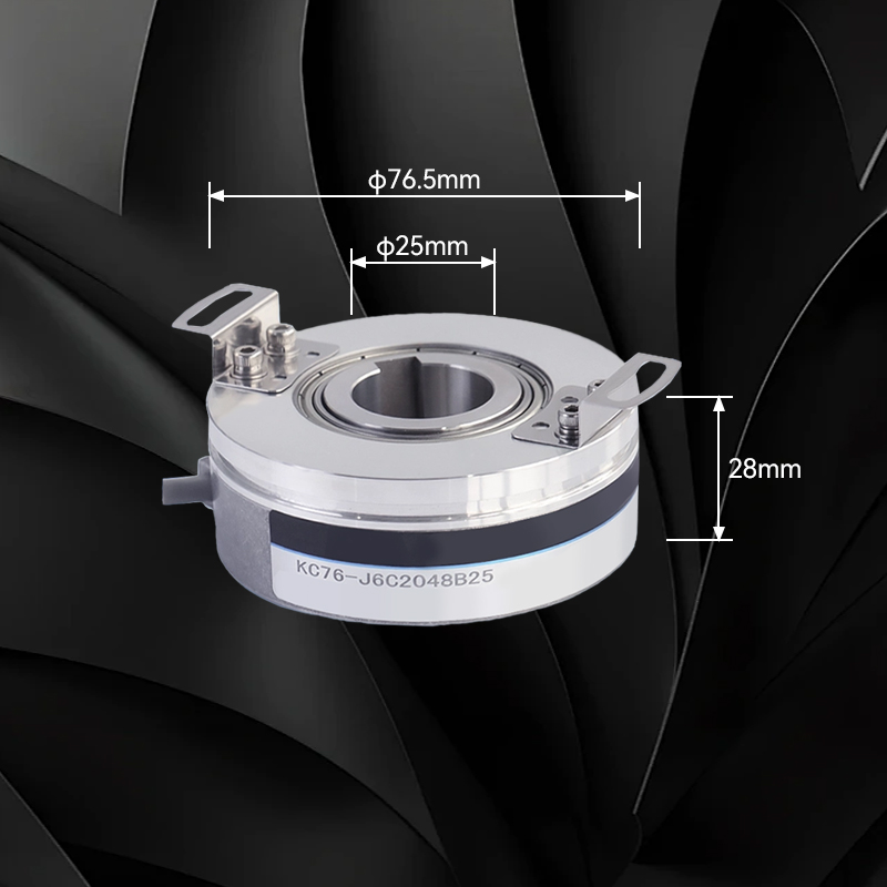KC76 incremental encoder 76.5mm through shaft (with keyway) 65536PPR ultra-high resolution servo motor dedicated