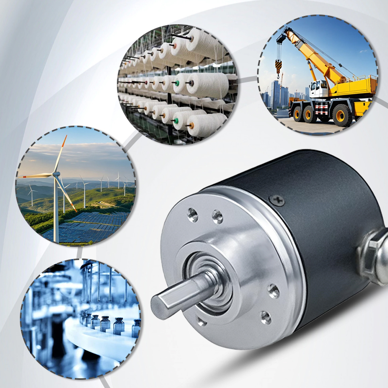 Small incremental encoder with an outer diameter of 24mm-38mm, shaft type through-hole encoding