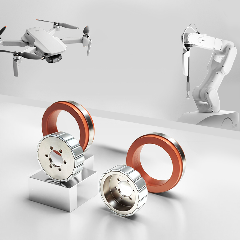 The DDSM series 10-29mm brushless torque motor is driven by a sine wave, featuring high precision and low noise