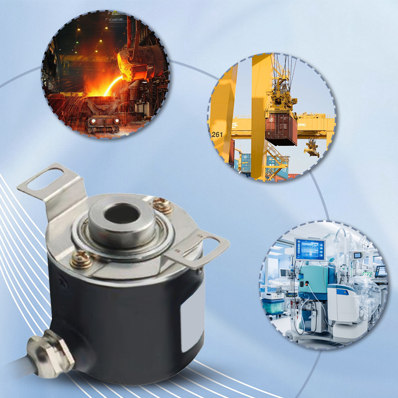 GT series incremental encoder with pulse signal output; high reliability, shockproof, and vibration-resistant.