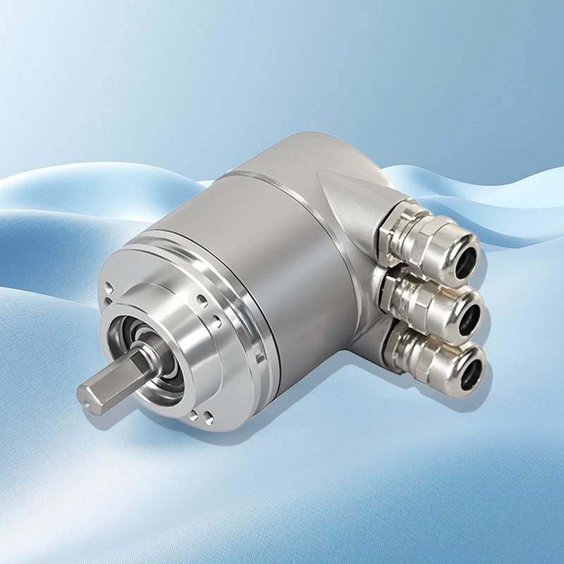CANopen protocol multi-turn single-turn absolute value -58mm outer diameter blind hole type clamping ring encoder