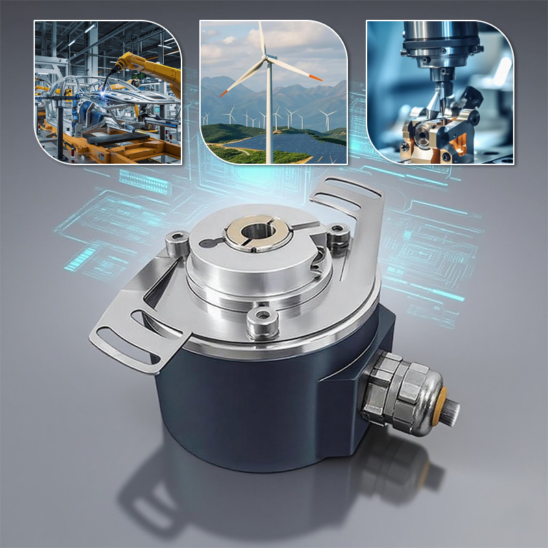 RS485/ASCII code free protocol single-turn and multi-turn absolute encoders
