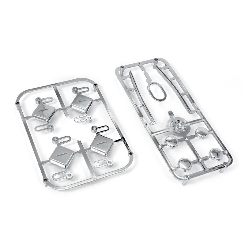 ABS/PC plastic electroplating with bright color, fine texture; ideal for electronics, digital, and home appliance parts.