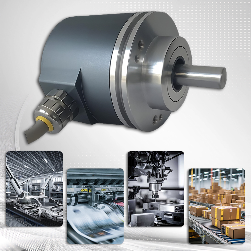 Analog signal single-turn absolute value 58mm outer diameter blind hole type top screw encoder
