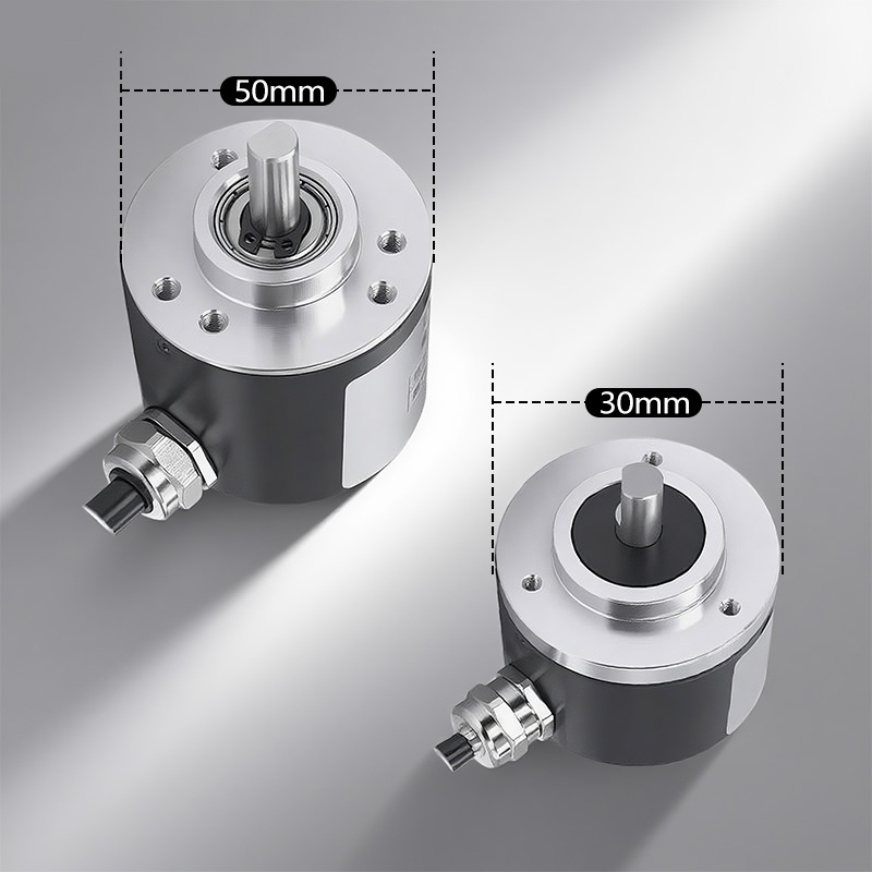 实心轴绝对值编码器 多圈/单圈可选 38mm/50mm法兰即装即用