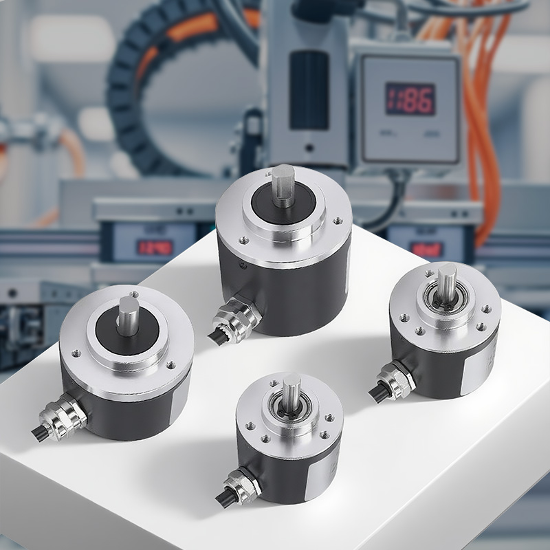 Solid shaft absolute encoder, multi-turn/single-turn optional, 38mm/50mm flange, ready to install